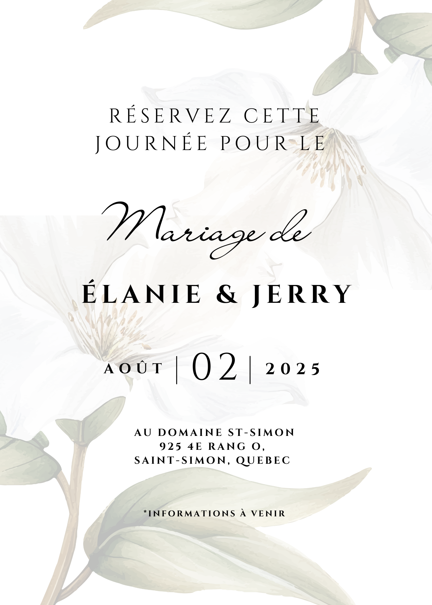 Invitation de mariage