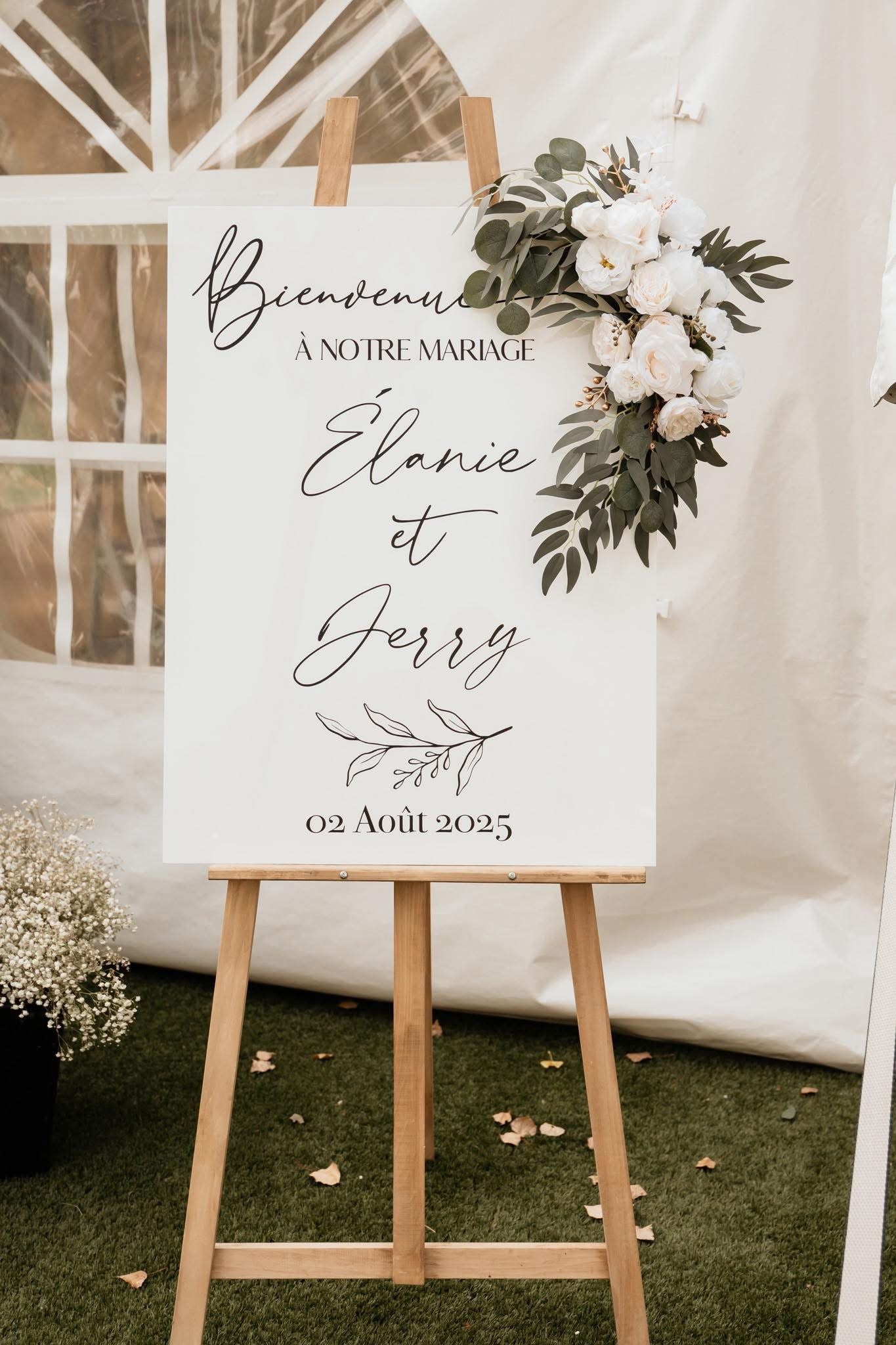 Welcome in White Acrylic