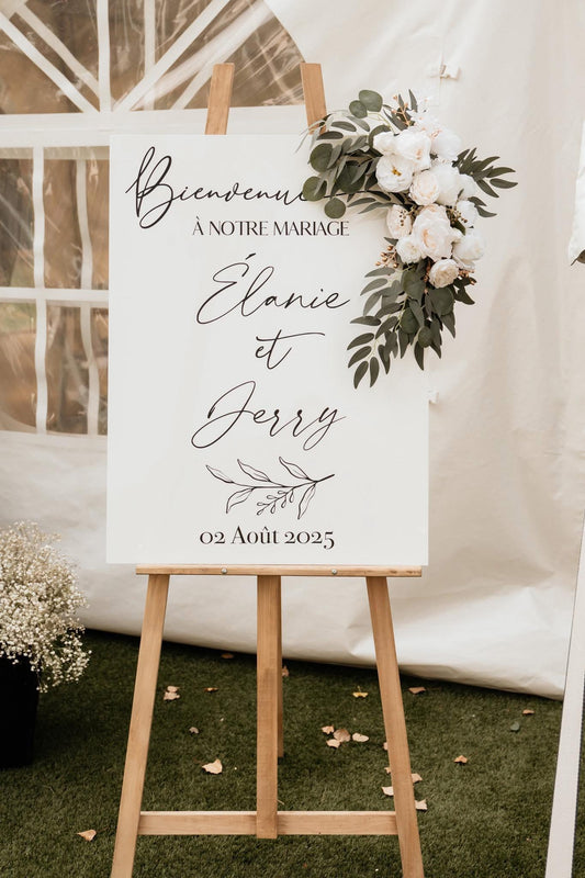 Welcome in White Acrylic