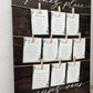 Wooden seating plan