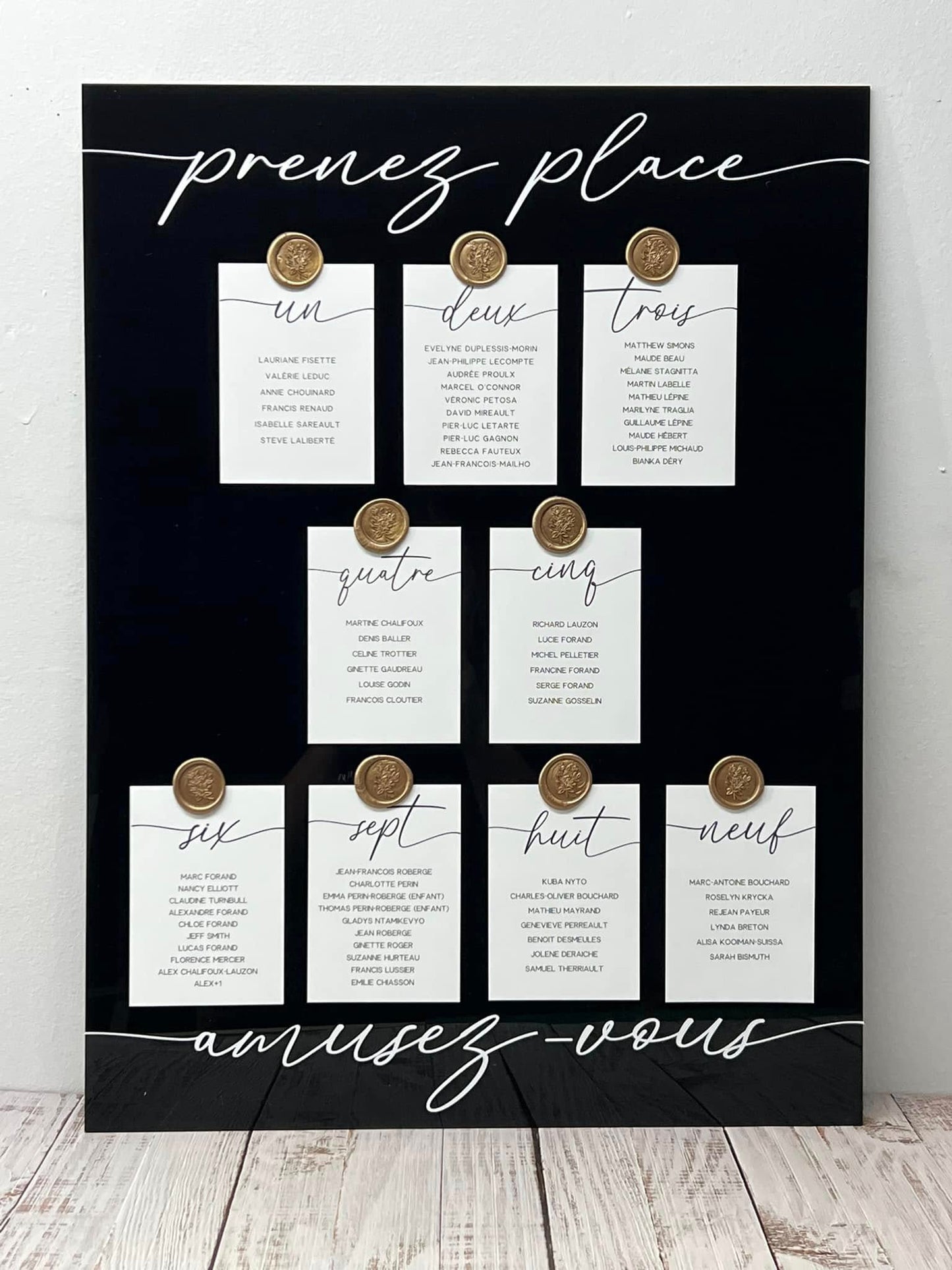 Plan de table en acrylique