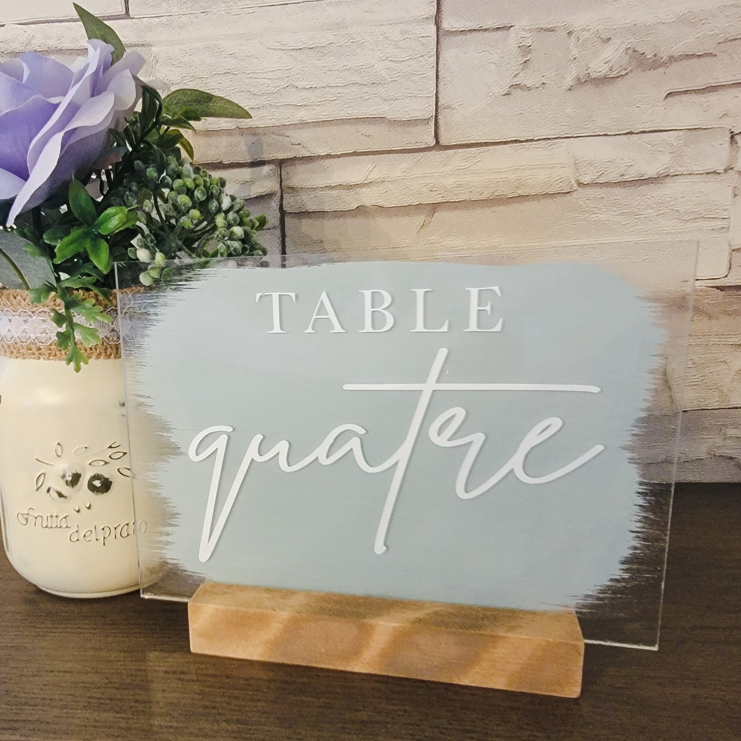 Painted effect table numbers